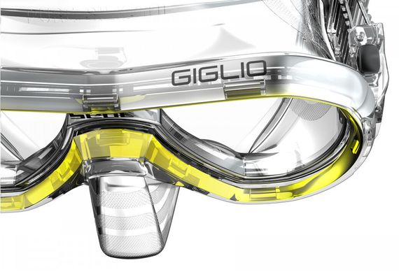 Маска Seac Giglio желтая рамка/прозрачный силикон