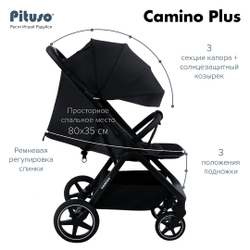 Pituso Коляска прогулочная CAMINO+ Black