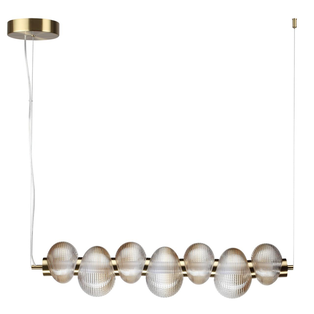 5095/24L L-VISION ODL25 359 латунный/янтарный градиент/металл/стекло Подвес линейный LED 24W 4000K 2686Лм BRUCO