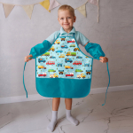 Фартук для творчества на завязках. Машинки принт