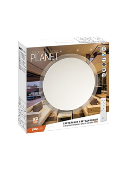 Светильник светодиодный декоративный PPB Planet Dim 72Вт 3000-6500К IP20 d570х78 настенно-потолочный бытовой с пультом JazzWay 5012134
