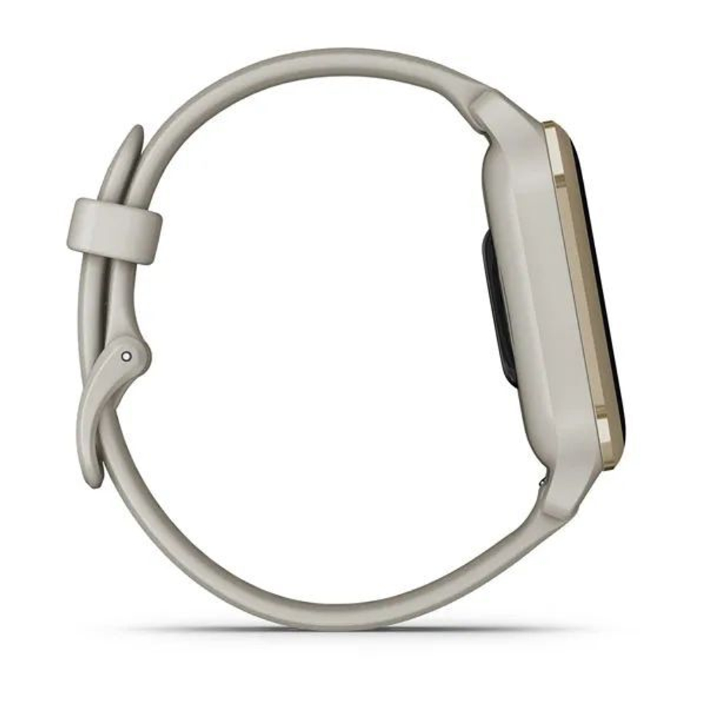 Смарт часы Garmin Venu Sq 2 Music Edition серый с безелем цвета кремового золота и силиконовым ремешком