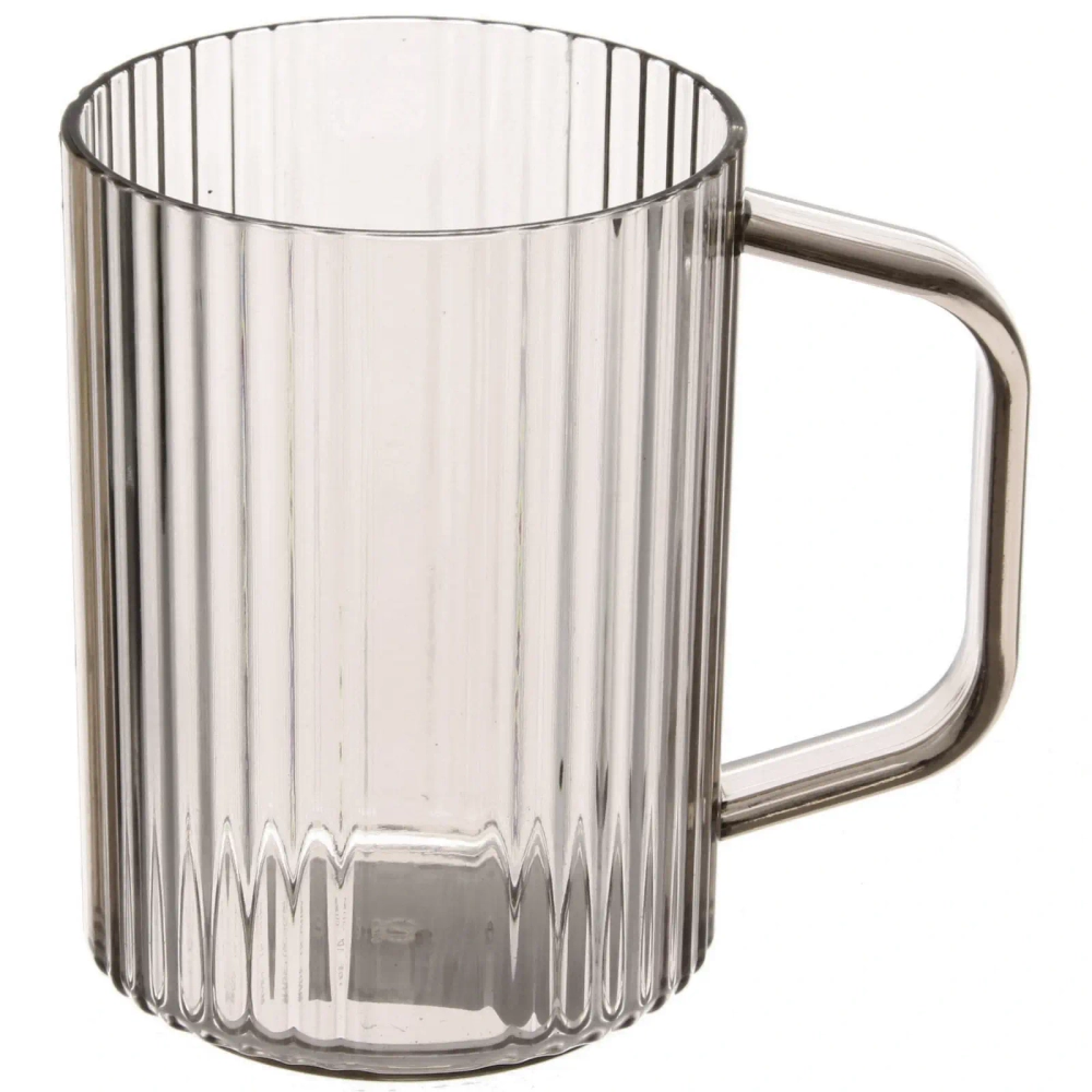 Кружка пластиковая 400мл «Полоска узкая», микс цветов