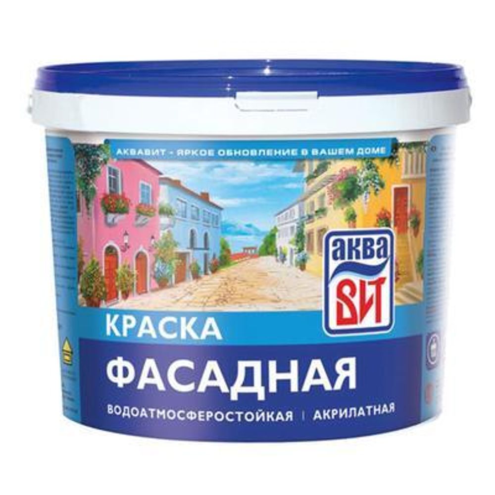 Краска ВАК-25 фасадная супербелая 13кг АкваВИТ