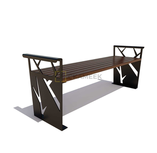 Скамейка садовая «Березка» без спинки (0,6 м термобереза,30х60)