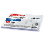Конверты С4 (229х324 мм) отрывная лента 100 г/м2 комплект 25 шт. BRAUBERG (4 штуки в упаковке)