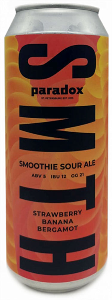 Пиво Парадокс СМТХ: Клубника, Банан, Бергамот / Paradox SMTH: Strawberry, Banana, Bergamot 0.5л - 10шт