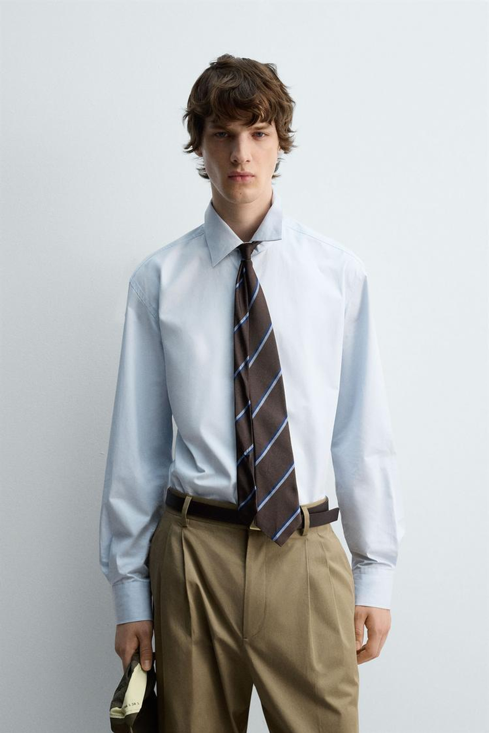 ZARA РУБАШКА КЛАССИЧЕСКОГО КРОЯ, НЕЕБЕСНО-ГОЛУБОЙ