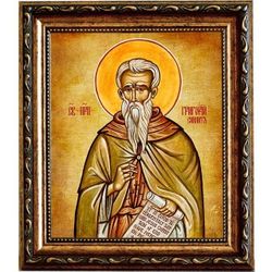 Григорий Синаит преподобный. Икона на холсте.
