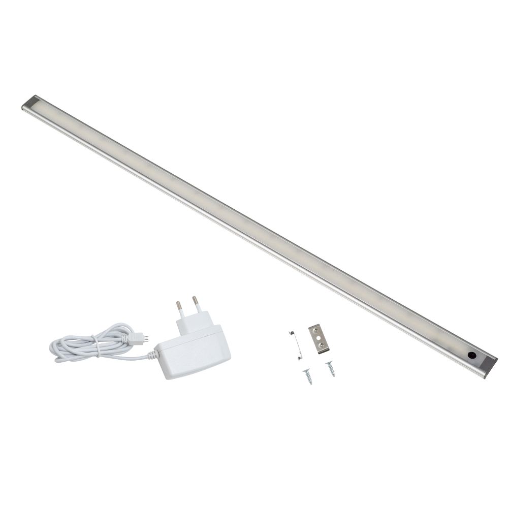 ULI-F49-8W-4200K SENSOR IP40 SILVER Светильник линейный светодиодный ультратонкий. с бесконтактным выключателем. 600мм. Серебристый. ТМ Uniel