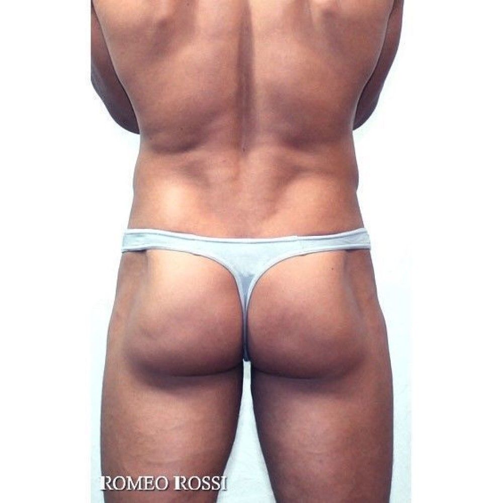 Мужские трусы стринги светло-серые Romeo Rossi Dream String RR1005-3