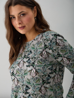 Лонгслив ЛНв-306/меланжорхидея-тропики