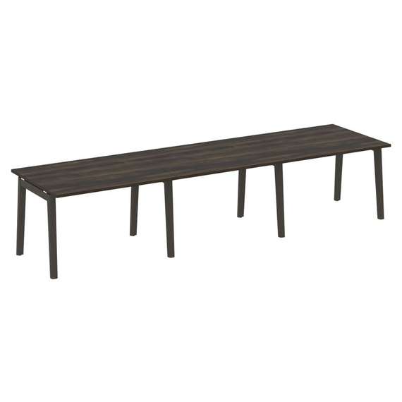 Onix Wood Стол переговорный (3 столешницы) OW.PRG-3.2 Дуб Мали/Дуб Темный/Металл Антрацит 3540*980*7