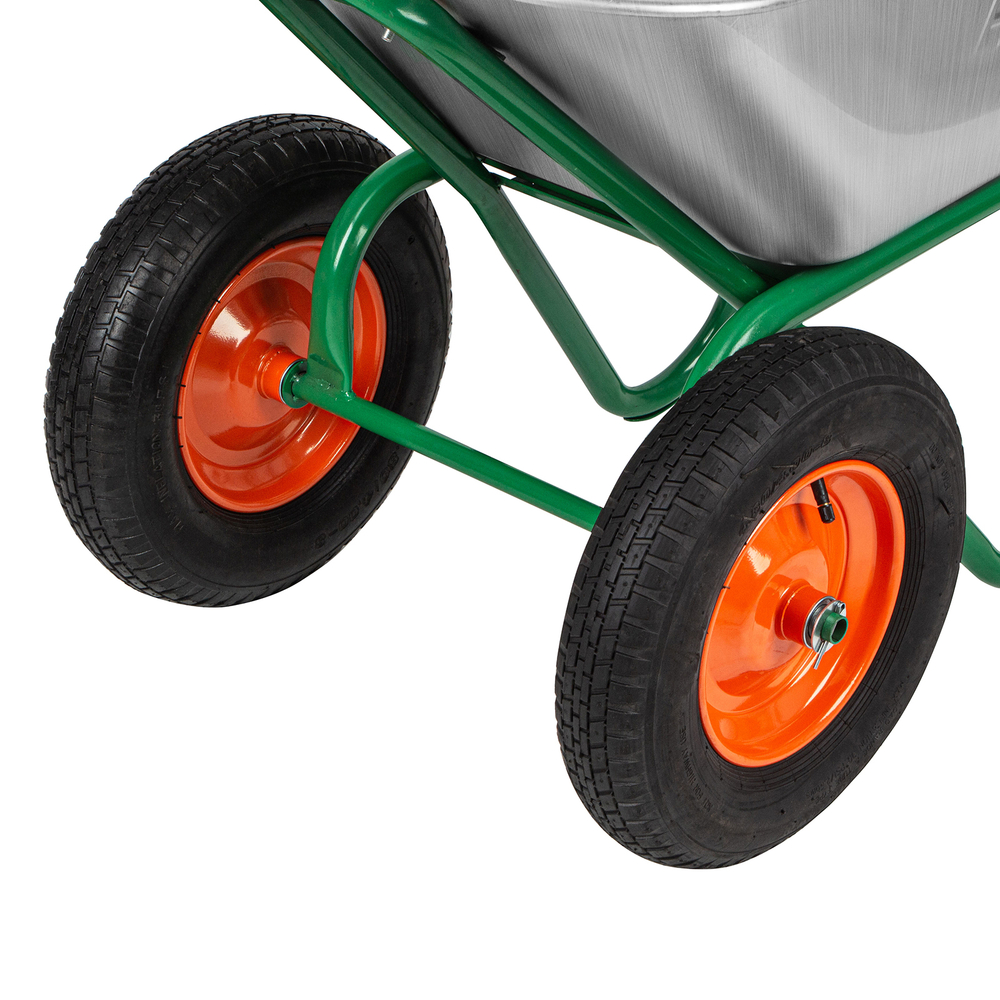 Тачка садово-строительная, 2-х колесная, усиленная, грузоподъемность 320 кг, объем 100 л Palisad