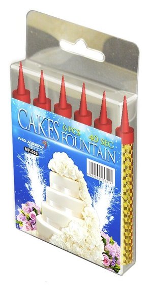 Свеча-фонтан для торта CAKES FOUNTAN MF006 (10 см)