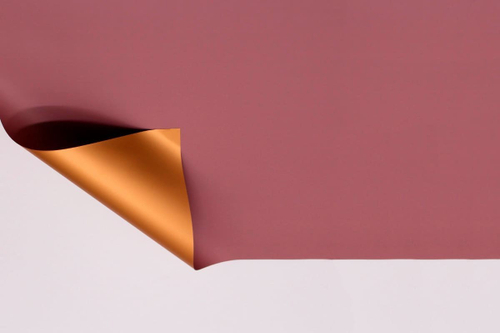 Пленка металлизированная "2 стороны-2 цвета" Нежно-коричневая/Золотая