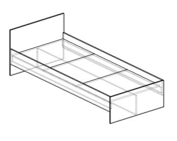 Кровать ИТАЛИ-1  1900-800 /1932*600*932/ белый