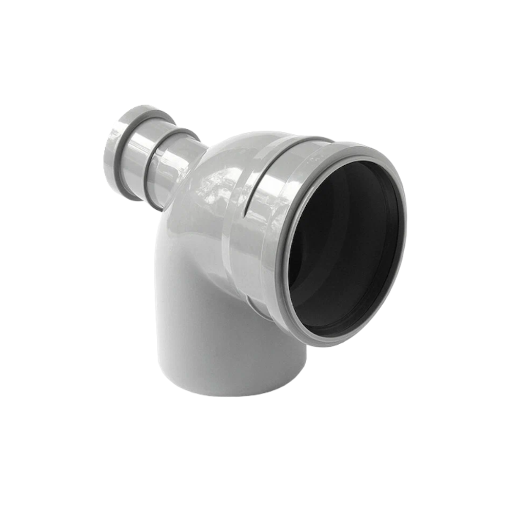 Отвод ПП 90гр. Дн 110 с патр. 50 фронтальный с у/к по низкой цене