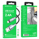 Кабель USB - Lightning BOROFONE BU40 (черный) 1м