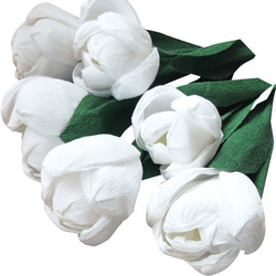 Бумага крепированная флористическая 50*250 см белая ОСТРОВ СОКРОВИЩ 110 г/м2 (129153)