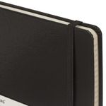 Блокнот в клетку с резинкой А5 (148x218 мм), 80 л., балакрон черный BRAUBERG "Metropolis", 111585