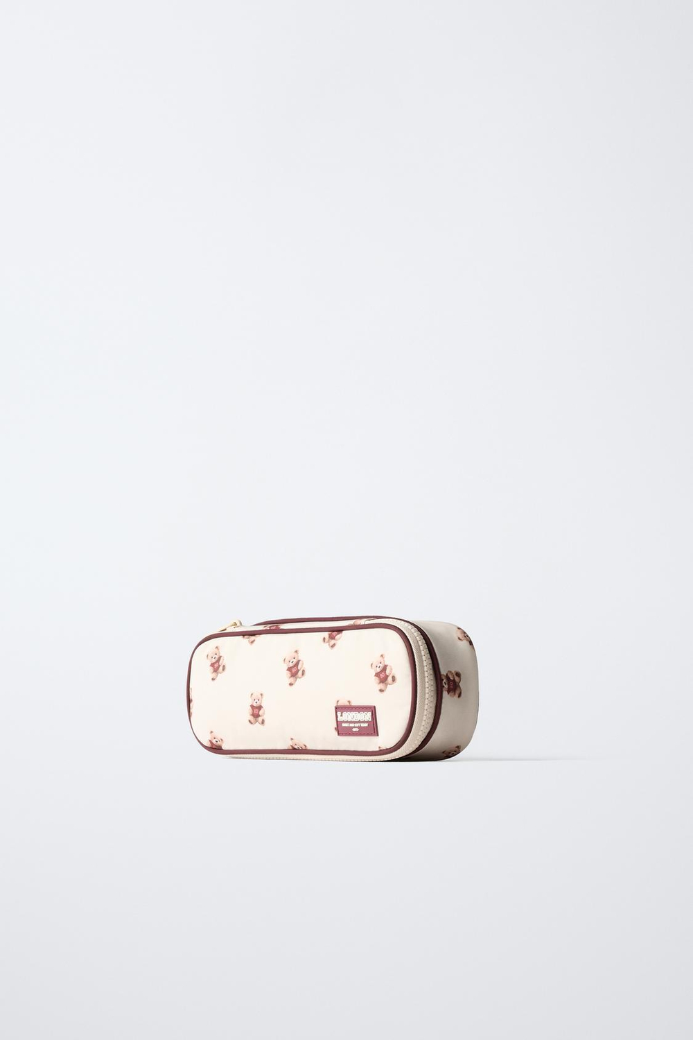 ZARA ШКОЛЬНЫЙ ПЕНАЛ С МИШКАМИ, ЭКРЮ