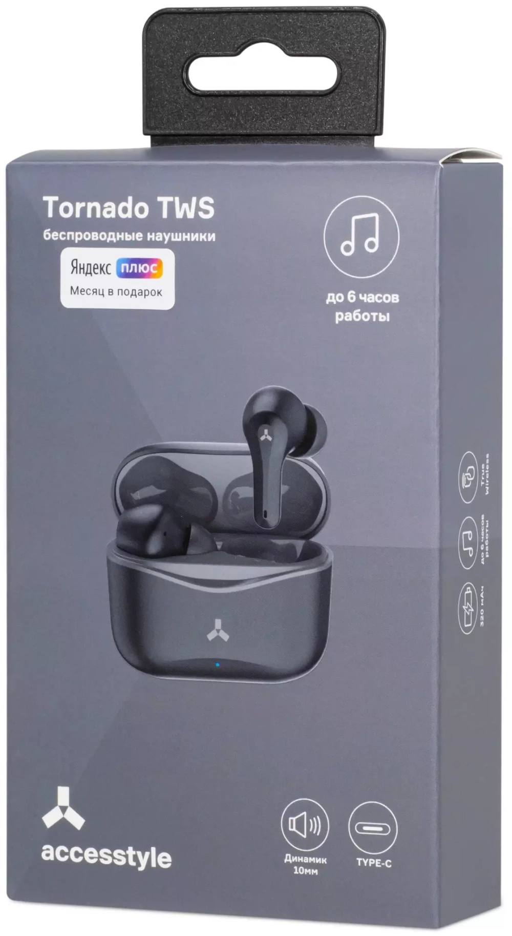 Наушники беспроводные Accesstyle Tornado TWS Black