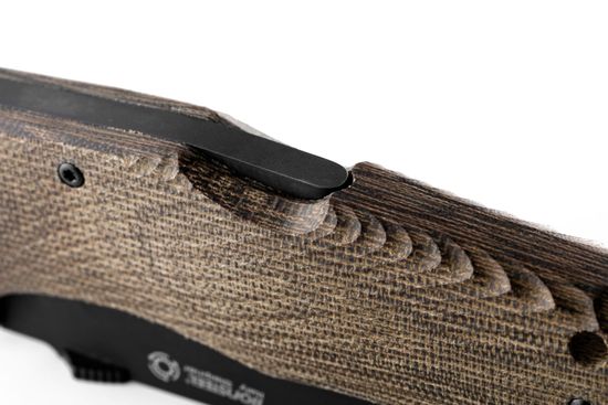 Нож складной Lion Steel M1 B CVG - сталь Sleipner, рукоять - канвас микарта