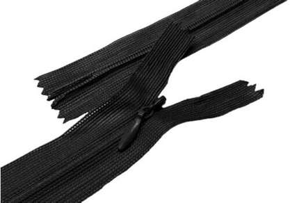 Молния MaxZipper Потайная №3 22 см неразъемная цвет Черный