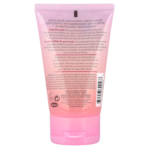 Bliss, Jelly Glow Peel ™, мягкое отшелушивающее средство с фруктовыми ферментами, 120 мл (4 жидк. Унции)