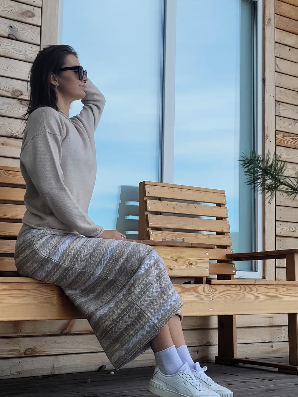 Юбка теплая длинная