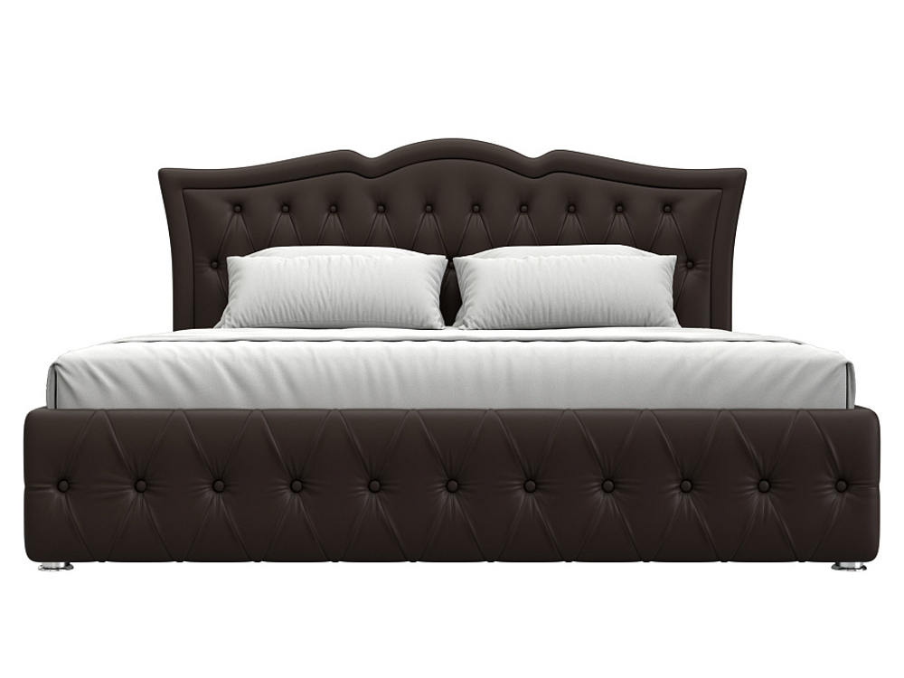 Кровать интерьерная Герда 180, Коричневый, Экокожа, 108355