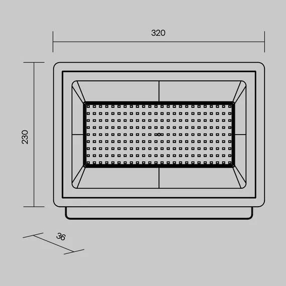 Прожектор Поток / Flood 4000К 150Вт IP 65 Outdoor fl001-l150b4k