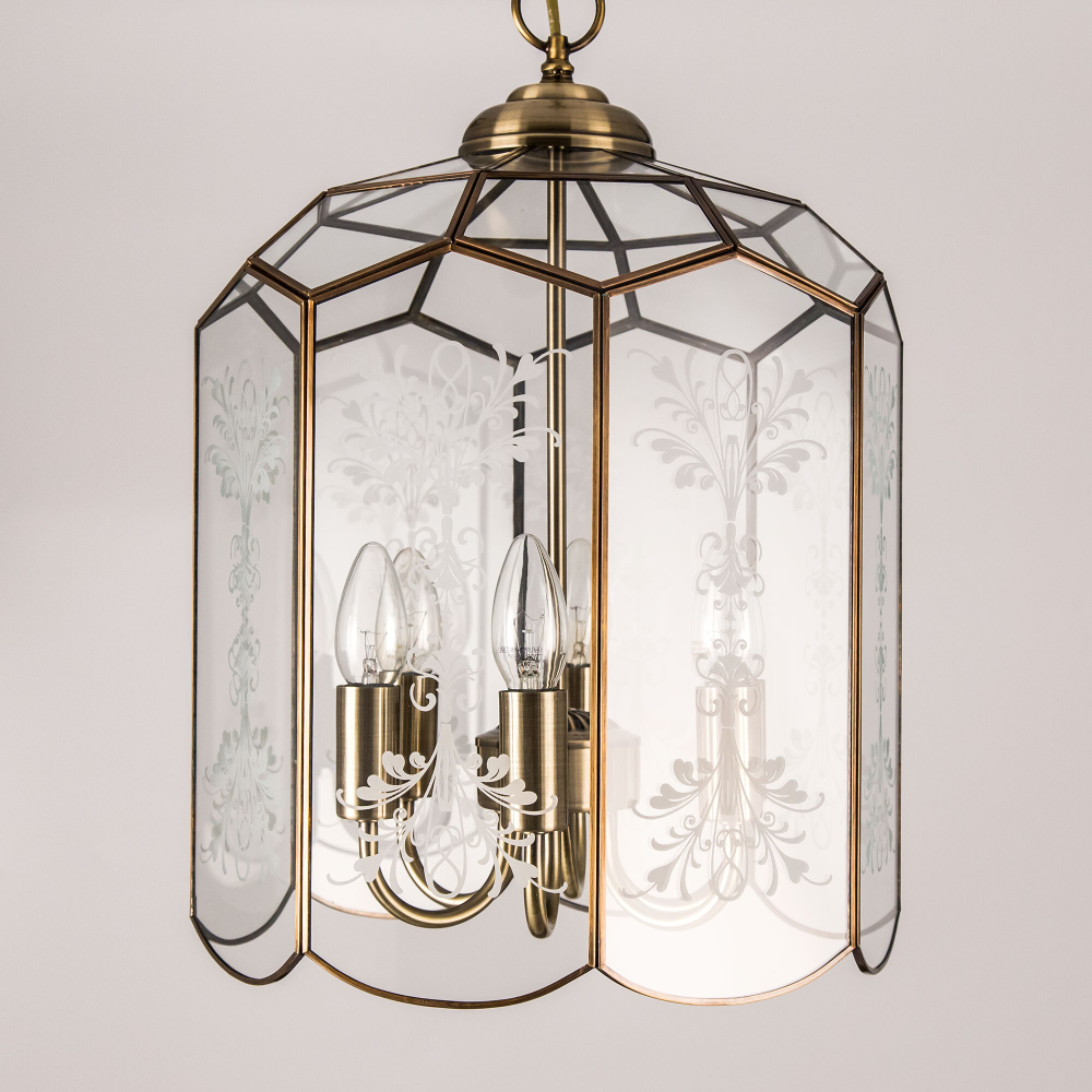 Citilux Витра-2 CL442260 Люстра подвесная витражная Бронза