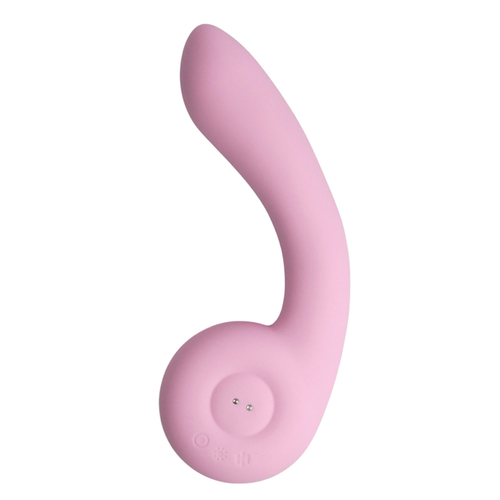 Розовый вибратор 19,9см для точки G c нагревом Youvic Bendable Heating G-Spot Vibrator CM903