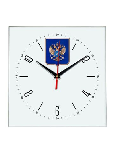 Настенные часы "герб Росрыболовства 02 04" Декор для дома, подарок