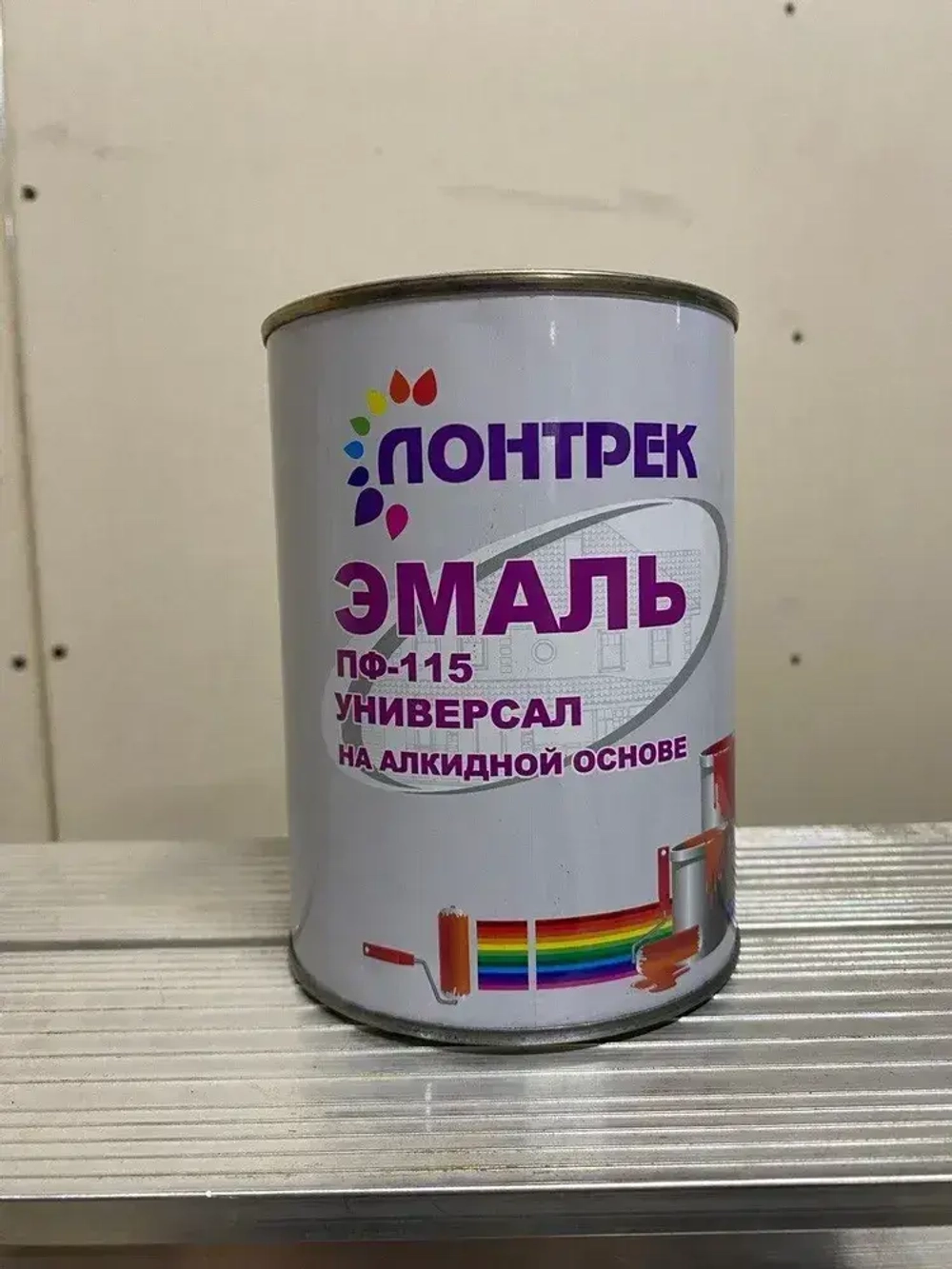 Эмаль ПФ-115 по металлу дереву желтая 1 кг