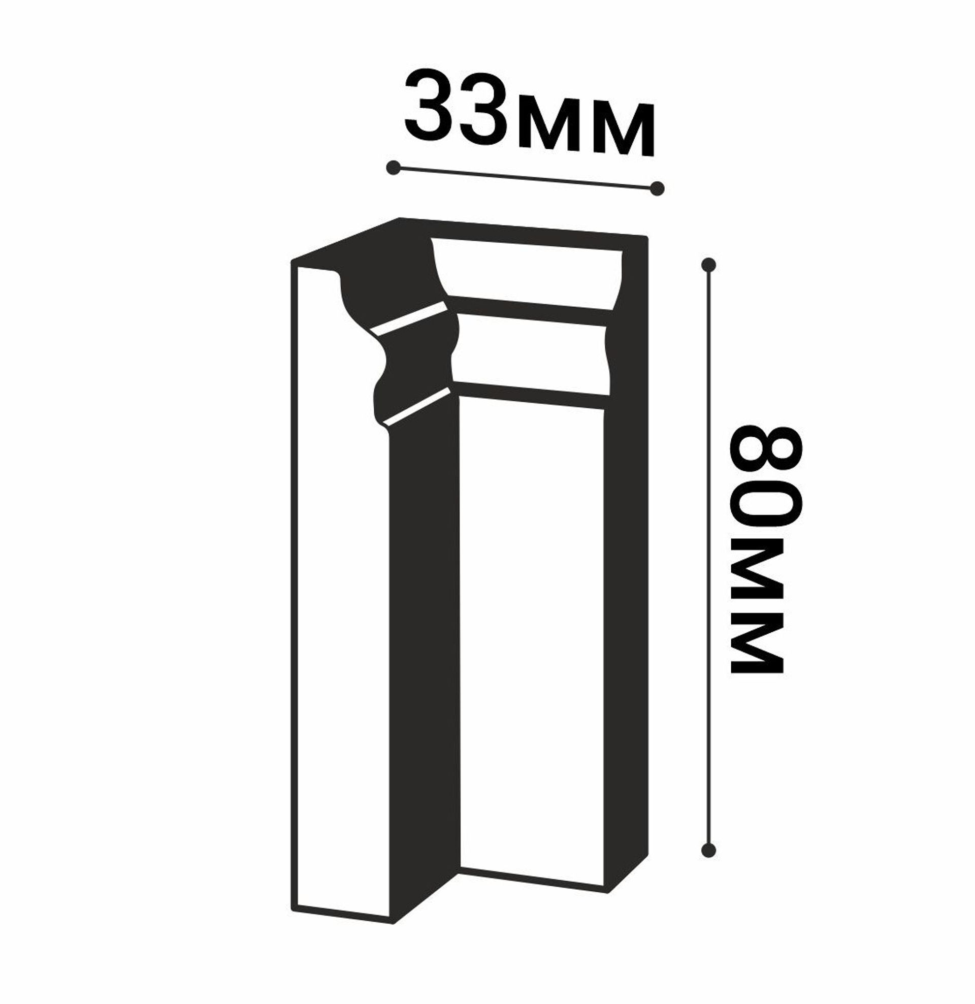 Угол внутренний XPS POLYMER Н 80