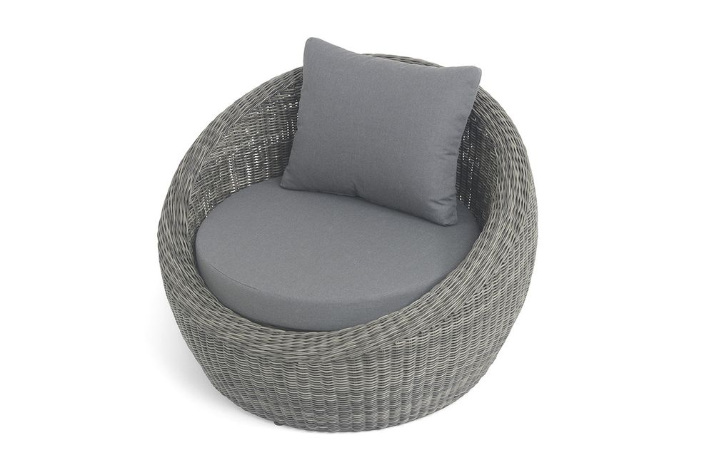 "Барселона" кресло из искусственного ротанга, цвет графит