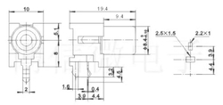Разъем RCA на 2pin - красный