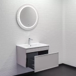 Тумба с раковиной Comforty Мадрид 70 00-00020643 серый шелк