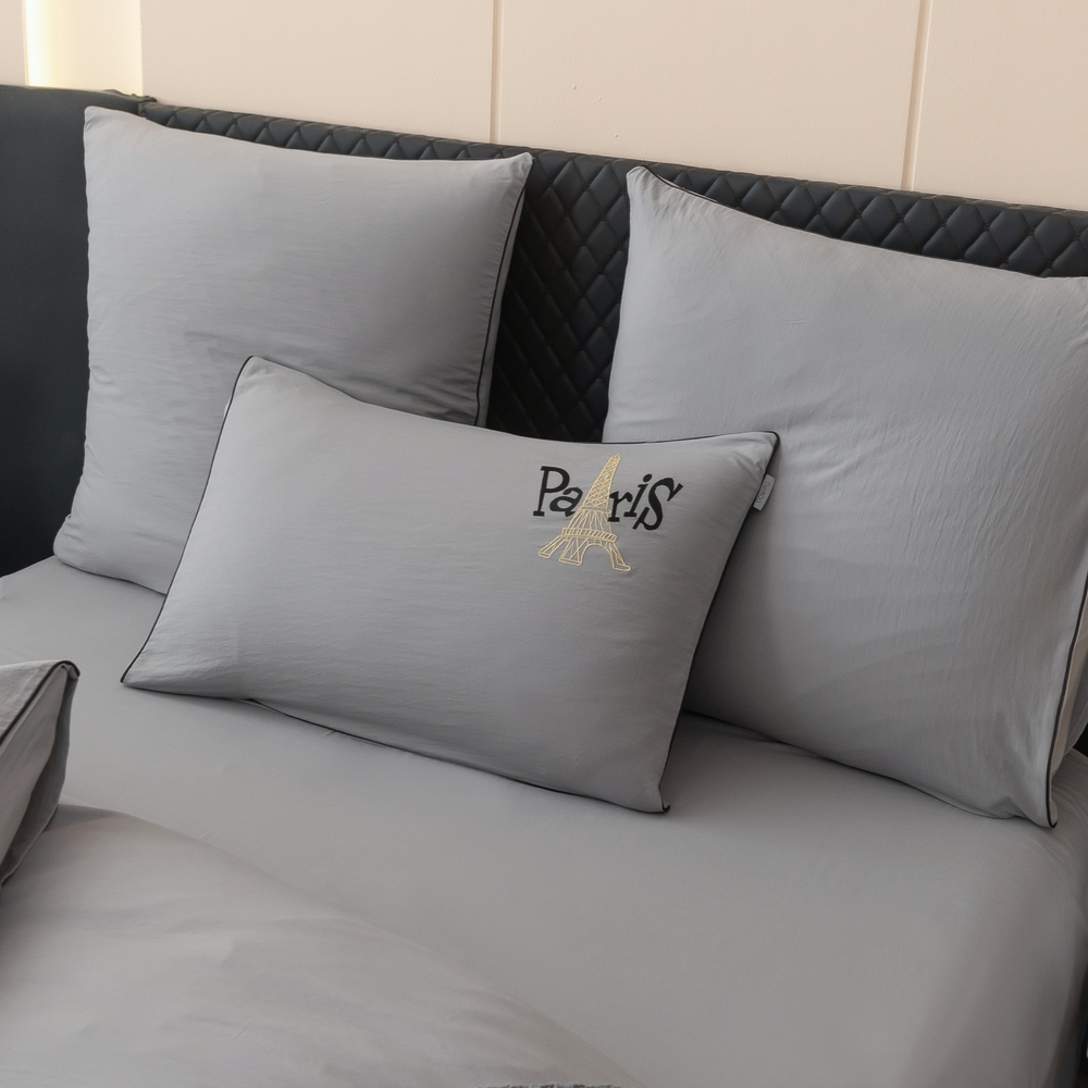 КПБ Mood of Paris на резинке MPR010, 2 спальный, 4 наволочки, простынь 160*200*35