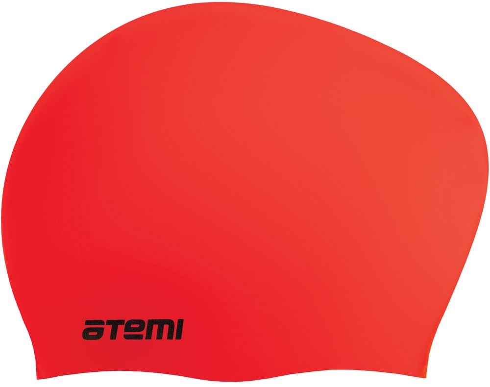 Шапочка для плавания ATEMI, силикон, для длиных волос, красная, LC-03