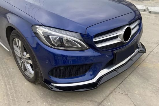 Юбка переднего бампера V.1 для Mercedes W205 2014 – 2021 AMG SPORT LINE