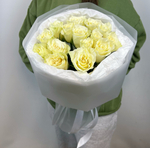 Букет из кенийских белых роз 40 см 15 шт