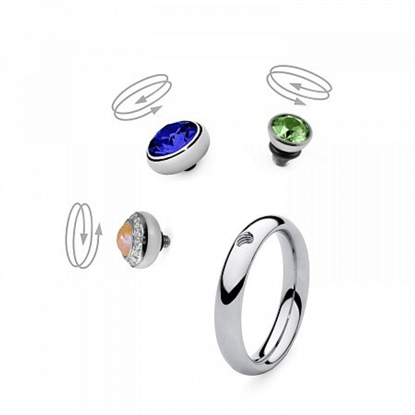 Кольцо - База Qudo  Basic small silver 17.2 мм 627042 S размер 17,2