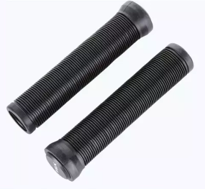 Рукоятки руля (грипсы, комплект), 145 мм, резиновые, New Vision, с заглушками, инд. упак. (черный, HL-G121)