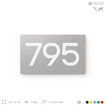 Номер на дверь 795, табличка на дверь для офиса, квартиры, кабинета, аудитории, склада, серая 120х70 мм, Айдентика Технолоджи