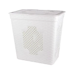 Корзина для белья Плетенка люкс 85л. (белый) (комплект 4 шт)