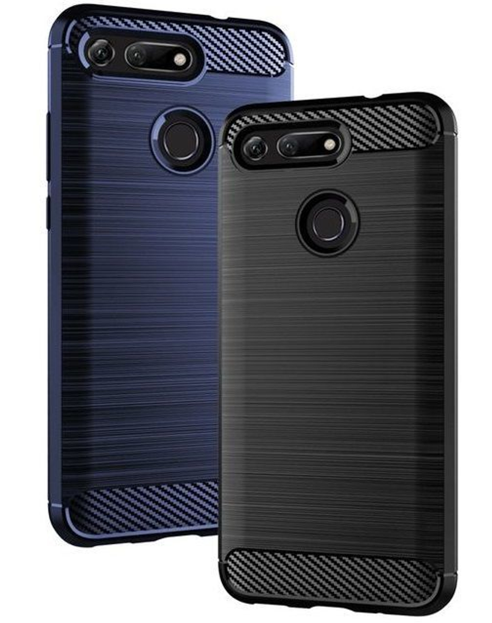 Чехол для Honor V20 (View 20) цвет Blue (синий), серия Carbon от Caseport